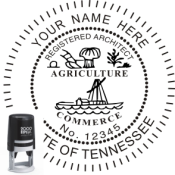 TENNESSEE ARCHITECTURAL SEAL <BR> SELF INKING STAMP <BR> 2" ROUND