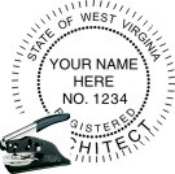 WEST VIRGINIA ARCHITECTURAL  SEAL <BR> EMBOSSER SEAL