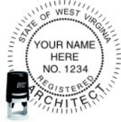 WEST VIRGINIA ARCHITECTURAL SEAL <BR> SELF INKING STAMP