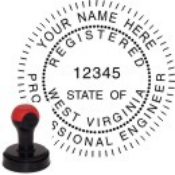 WEST VIRGINIA ENGINEER SEAL <BR> HANDLE STYLE STAMP