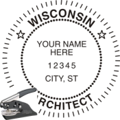 WISCONSIN ARCHITECTURAL  SEAL <BR> EMBOSSER SEAL 