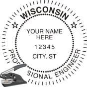 WISCONSIN ENGINEER SEAL <BR> EMBOSSER SEAL 