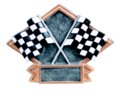 RESIN AWARDS RACING CHECKERED FLAG