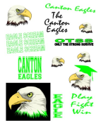 S2L20-23<BR>CANTON EAGLES<BR>STICKERS 