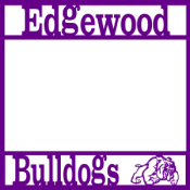 12"x12" EDGEWOOD BULLDOG<BR>LASERCUT 