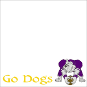 BULLGOG BORDER<BR>12" x 12" PAPER<BR>CUSTOMIZE YOUR COLOR &<BR>TEXT