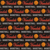 BASKETBALL<BR>12" x 12" PAPER<BR>CUSTOMIZE WITH YOUR TEXT & COLORS