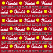 VANDALS<BR>TENNIS<BR>12" x 12" PAPER<BR>CUSTOMIZE YOUR TEXT