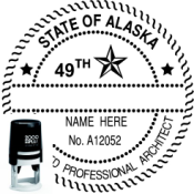 ALASKA ARCHITECTURAL SEAL <BR> SELF INKING STAMP