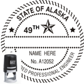 ALASKA ENGINEER SEAL <BR> SELF INKING STAMP