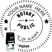 ALASKA NOTARY SEAL <BR> SELF INKING STAMP