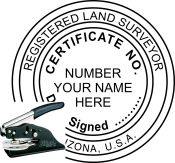 ARIZONA LAND SURVEYOUR SEAL<BR>EMBOSSER SEAL 