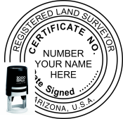 ARIZONA LAND SURVEYOUR SEAL<BR>SELF INKING STYLE STAMP 