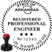 ARKANSAS ENGINEER SEAL<BR>HANDLE STYLE STAMP 