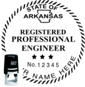 ARKANSAS ENGINEER SEAL<BR>SELF INKING STAMP 