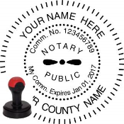 ARKANSAS NOTARY<BR>ROUND HANDLE STYLE STAMP 