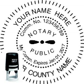 ARKANSAS NOTARY<BR>ROUND SELF INKING STYLE STAMP 
