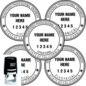 CALIFORNIA ENGINEER SEAL<BR>SELF INKING STYLE STAMP