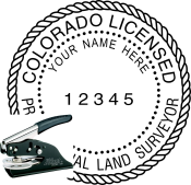 COLORADO LAND SURVEYOUR SEAL<BR>EMBOSSER SEAL 