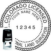 COLORADO LAND SURVEYOUR SEAL<BR>SELF INKING STYLE STAMP 