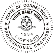 CONNECTICUT Engineer Seal available in stamp, embosser and digital.  We also have all the accessories for seals.
