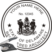 DELAWARE ARCHITECTURAL  SEAL<BR>EMBOSSER SEAL <BR> 1 15/16" ROUND