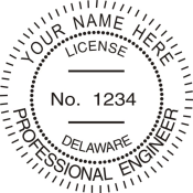 DELAWARE Engineer Seal available in stamp, embosser and digital.  We also have all the accessories for seals.