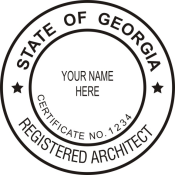 GEORGIA Architectural Seal available in stamp, embosser and digital.  We also have all the accessories for seals.