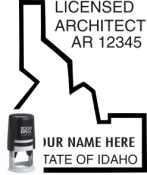 IDAHO ARCHITECTURAL SEAL<BR>SELF INKING STAMP <BR> 2" X 1 3/8"