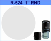 Quality Shiny Self-Inking Stamp 1" Round custom design plate, Shiny R-524