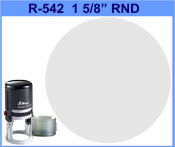 Shiny R-542 Self Inking Stamp with 1 5/8" Round custom design plate.