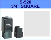 Self-Inking Stamp with 1/2" x 1/2" custom design plate