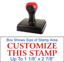 Quality Self Inking Stamp with 7/8" x 2 3/8" custom design plate.  
Shiny Brand is our signature product line.  We also carry Cosco 2000 Plus, Trodat, Ideal and Millennium devices.  
This stamp size includes
Shiny S-844 (S844)
Cosco 2000 Plus P-40 (P4