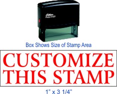 Quality Self Inking Stamp with 7/8" x 2 3/8" custom design plate.  
Shiny Brand is our signature product line.  We also carry Cosco 2000 Plus, Trodat, Ideal and Millennium devices.  
This stamp size includes
Shiny S-844 (S844)
Cosco 2000 Plus P-40 (P4